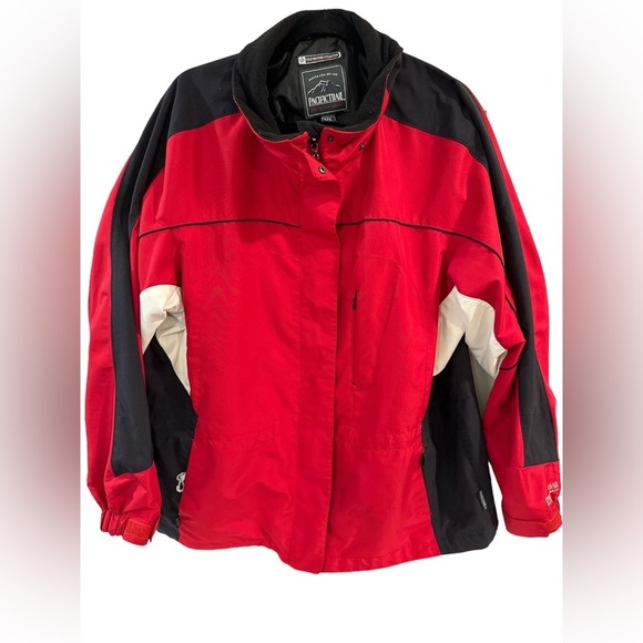 Pacific Trails Women’s XL Cold‎ Weather Collection Shell Red/Blk/White Very Good - Picture 1 of 3